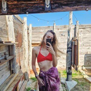 Purple tie-dye sarong - perfect for a beach cover-up #beachvibes